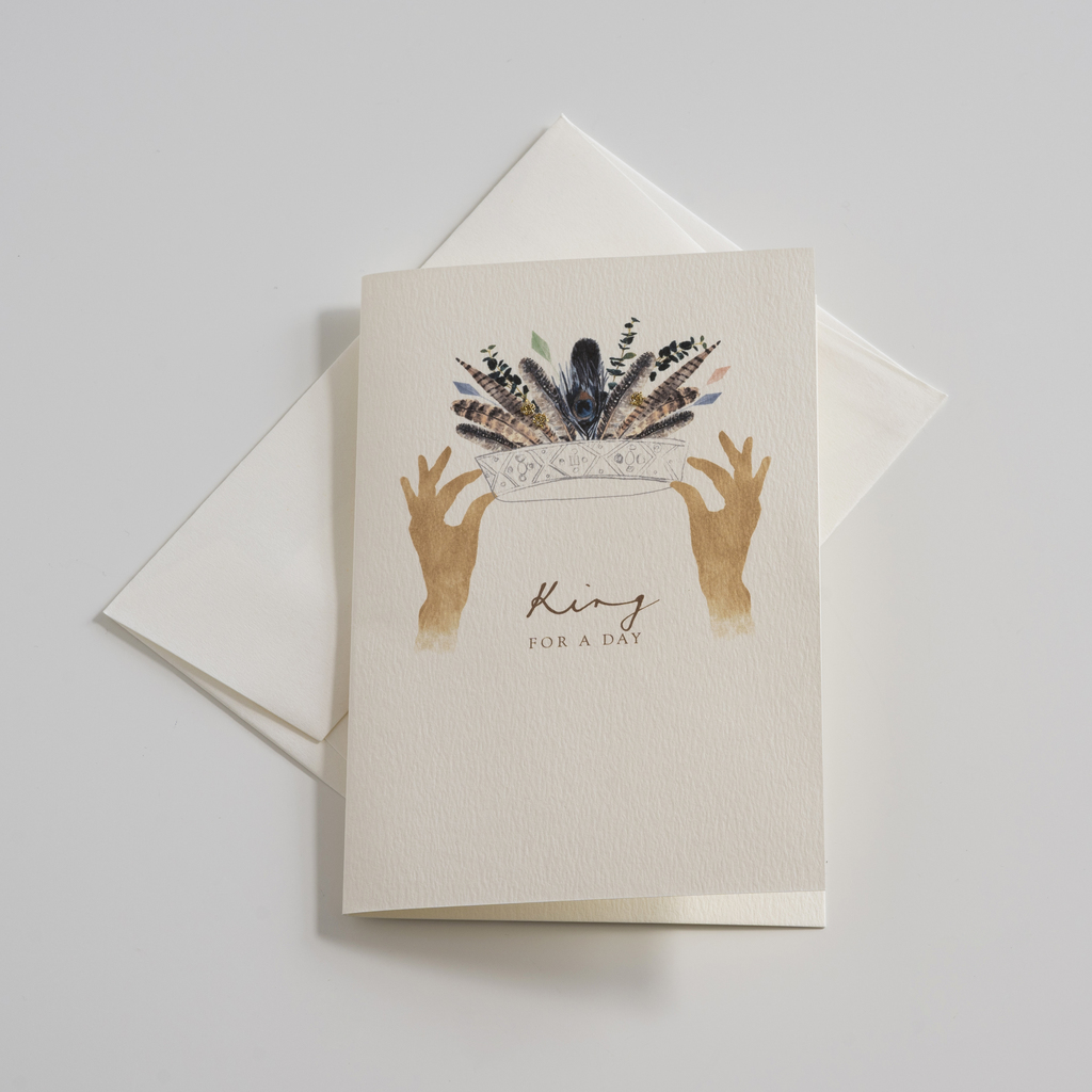Bestickte Glückwunschkarten King for a Day Bestickte Glückwunschkarten King for a Day