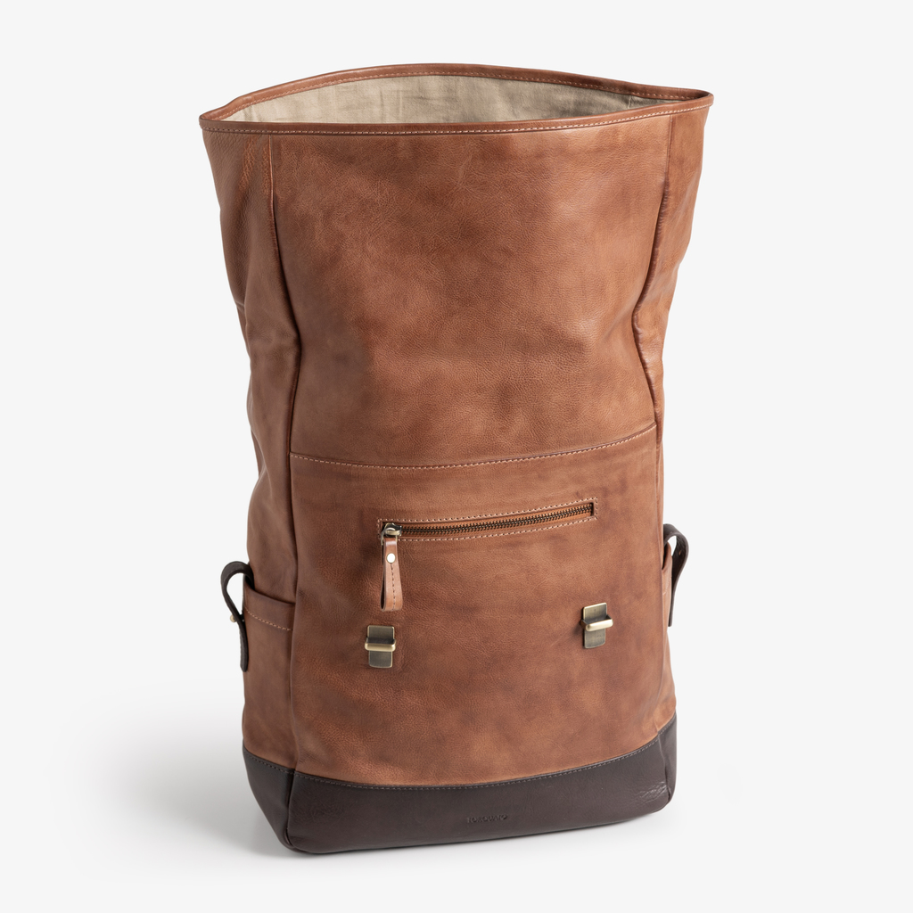 Leder Rolltop Rucksack Vicenza