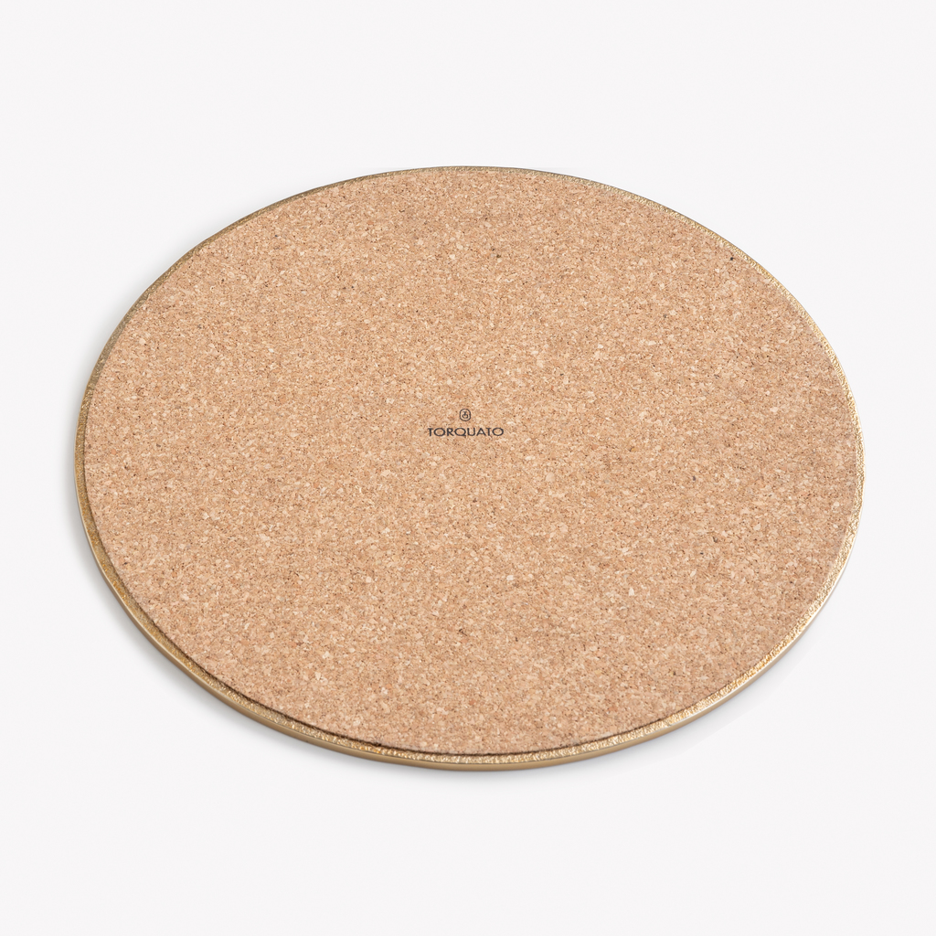 Platzteller Madras Bronzegold