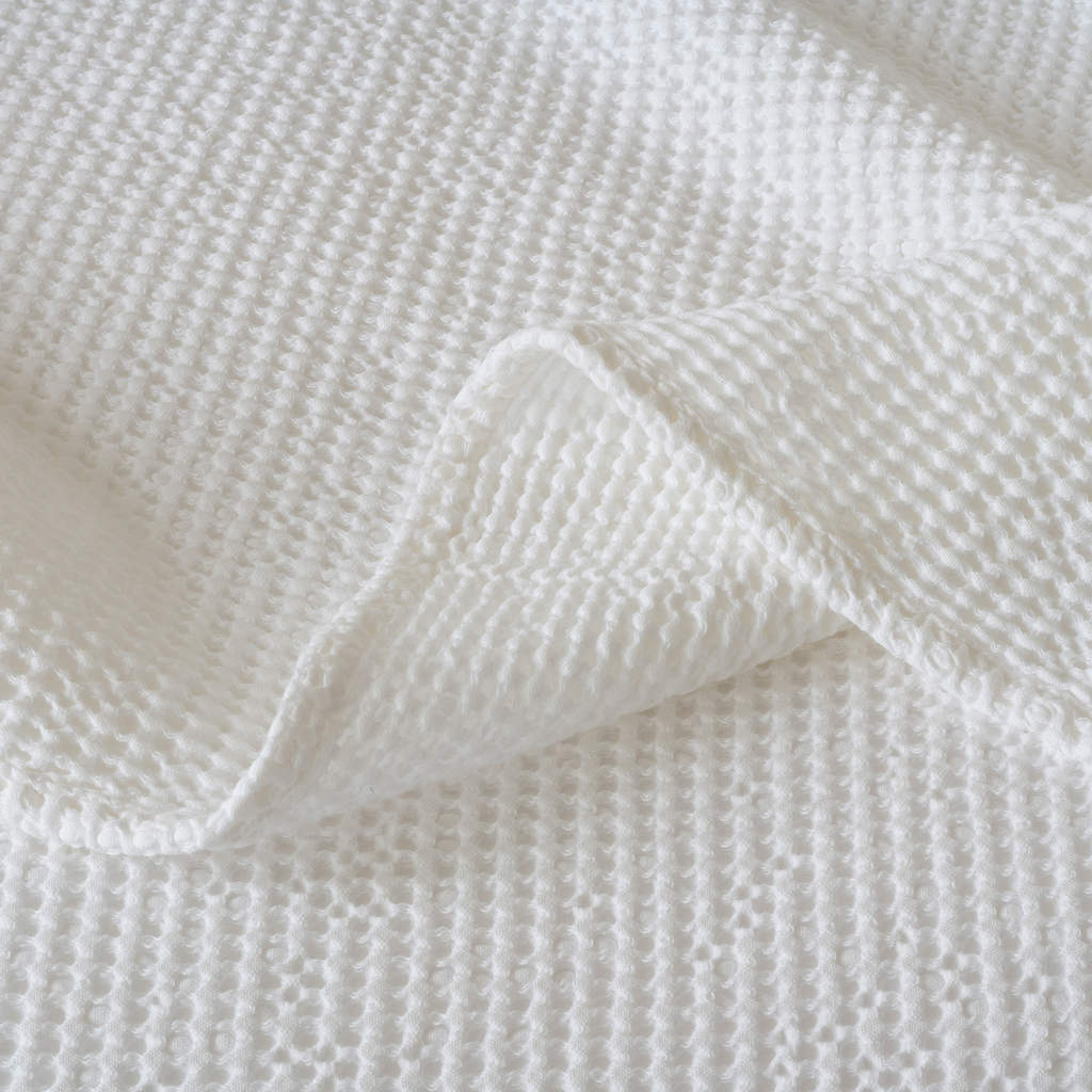 Bettüberwurf Waffelpiqué 240 x 250 cm Weiß - 5 Bettüberwurf Waffelpiqué 240 x 250 cm Weiß - 5