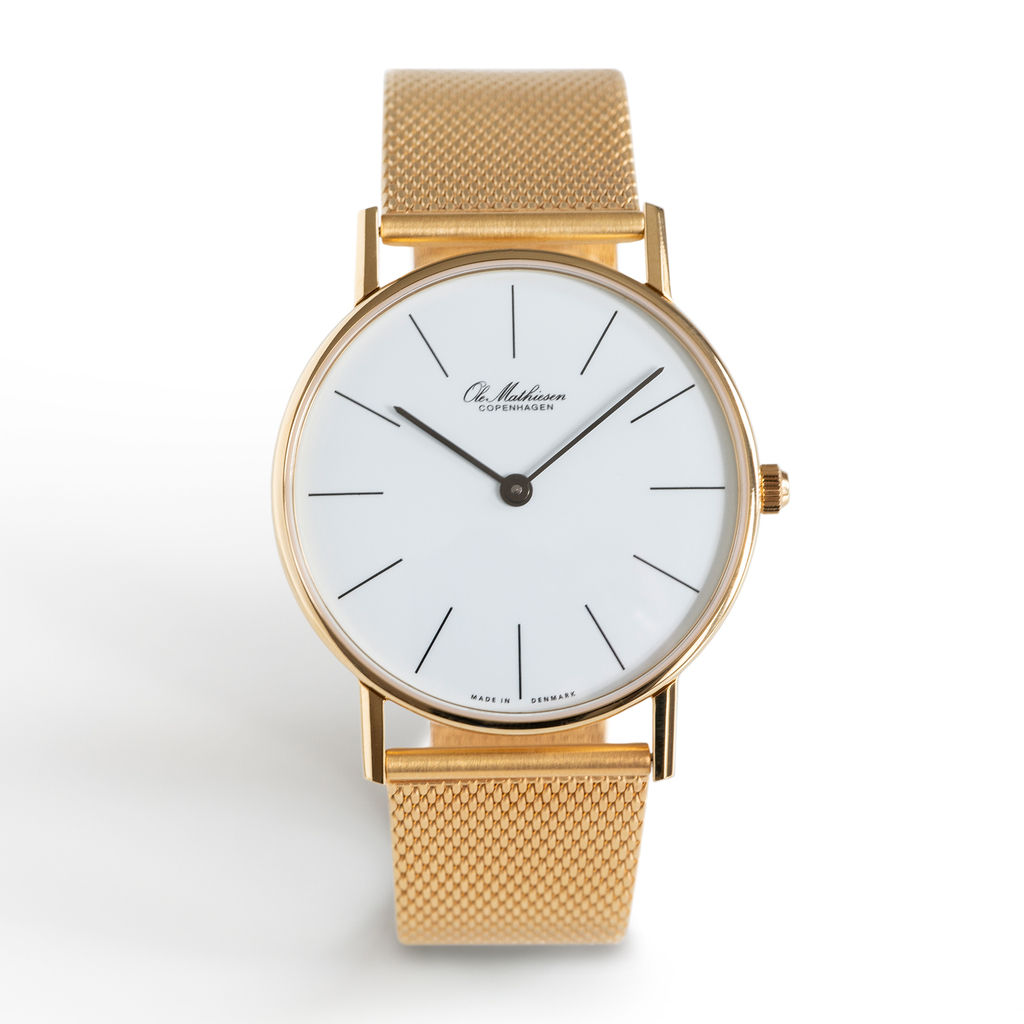 Ole Mathiesen Armbanduhr 1962 Classic 33 gold/weiß Ole Mathiesen Armbanduhr 1962 Classic 33 gold/weiß