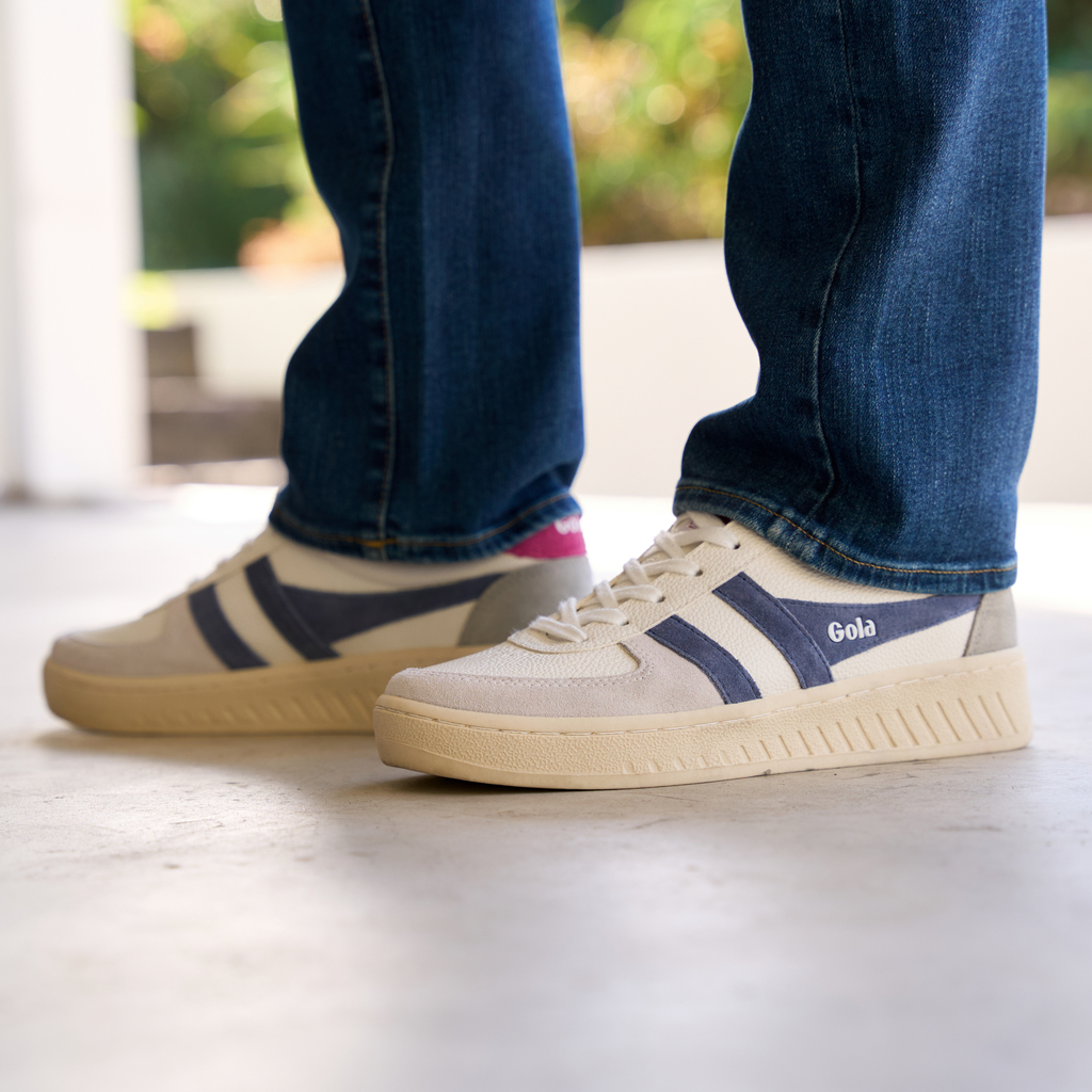 Gola Grandslam Trident Damen White/Moonlight/Fuchsia Gr. 40 - 2 Gola Grandslam Trident Damen White/Moonlight/Fuchsia Gr. 40 - 2