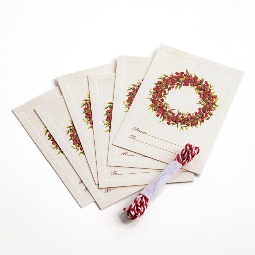 Rossi Geschenkanhänger Weihnachtschtskranz 6 Stück Rossi Geschenkanhänger Weihnachtschtskranz 6 Stück