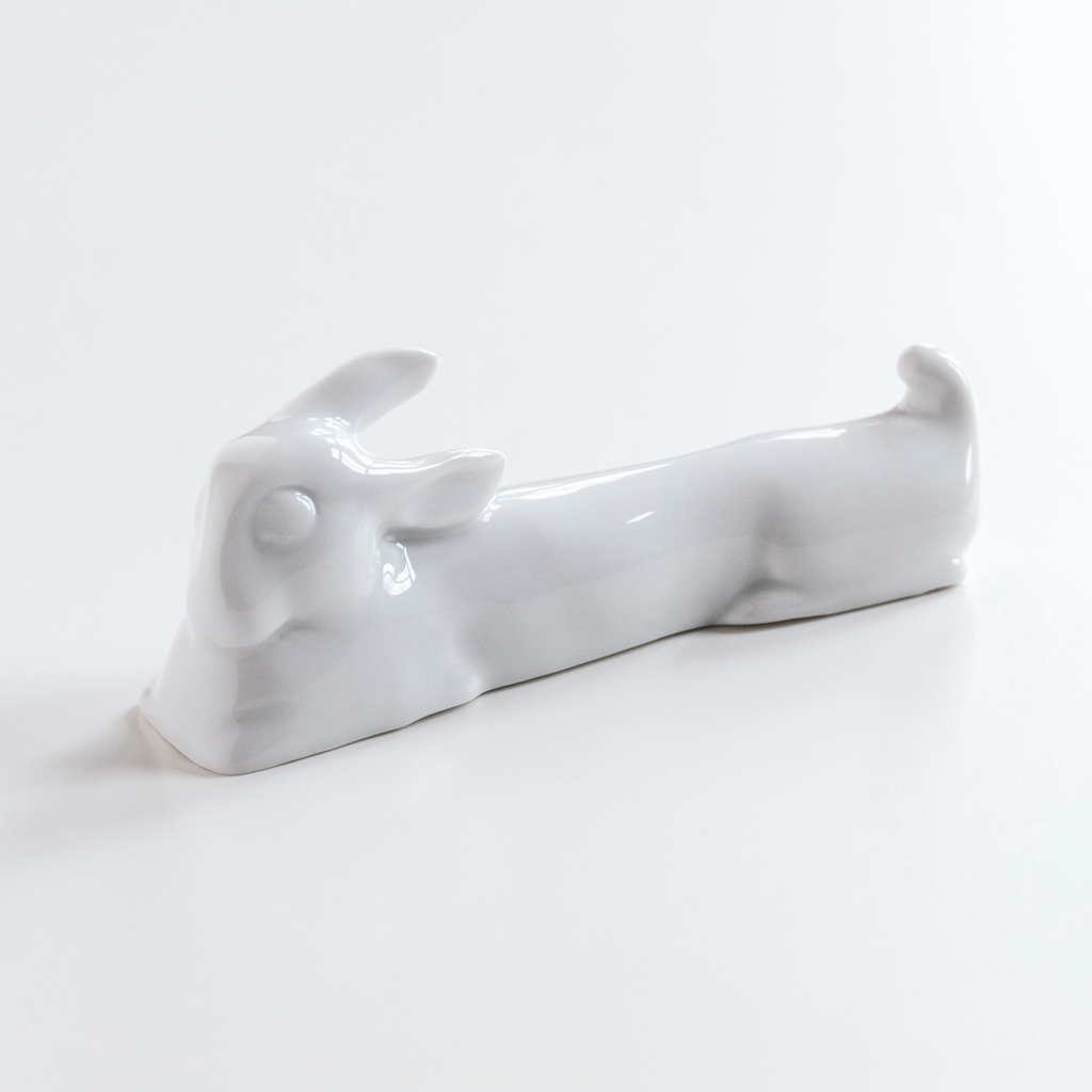 Lindner Porzellan Messerbänkchen Hase - 4 Lindner Porzellan Messerbänkchen Hase - 4