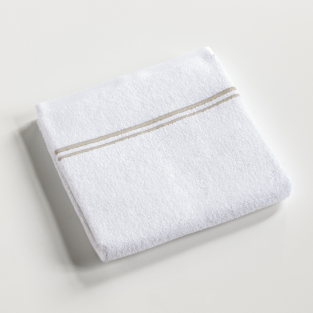 Haremlique Handtuch 50 x 100 cm Weiß/Sand Haremlique Handtuch 50 x 100 cm Weiß/Sand