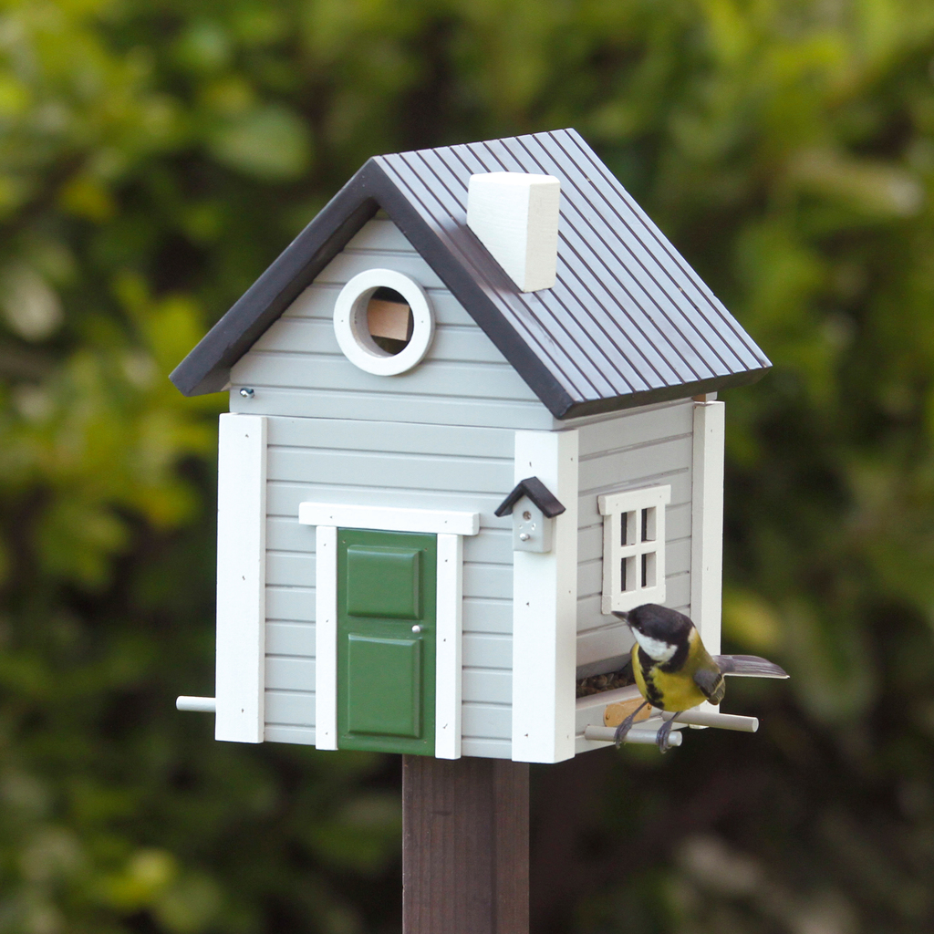 Vogelhäuschen Graues Haus - 2