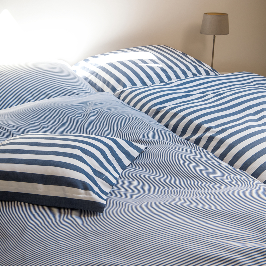 Kissenbezug Liselund Blockstreifen Marine 80 x 80 cm - 2 Kissenbezug Liselund Blockstreifen Marine 80 x 80 cm - 2