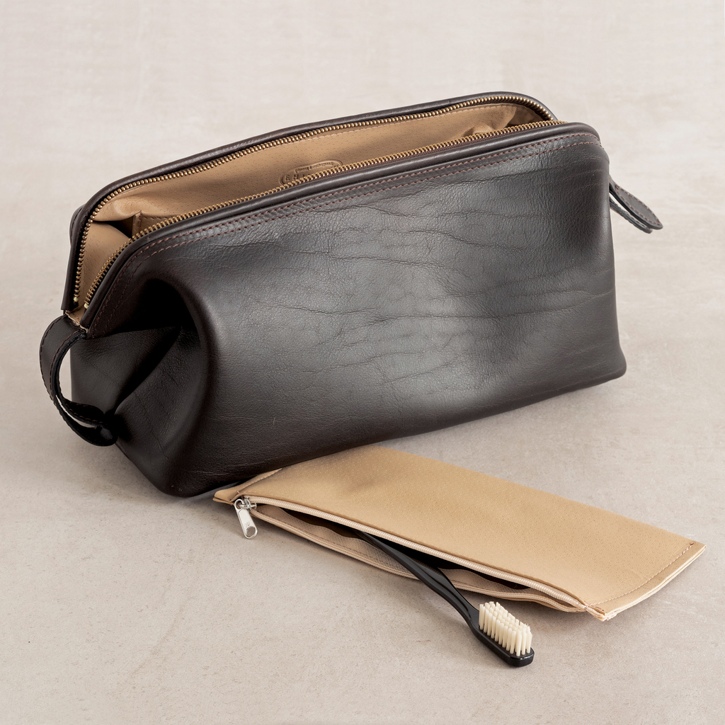 Hammann Riesen-Kulturtasche aus Stierleder Cognac - 3