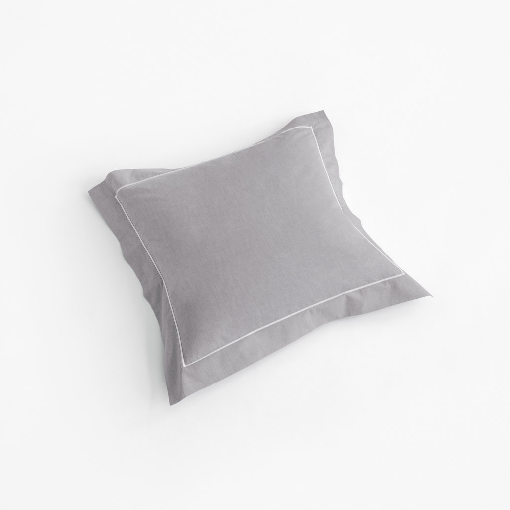 Kissenbezug Perkal Grau 40 x 40 cm Kissenbezug Perkal Grau 40 x 40 cm