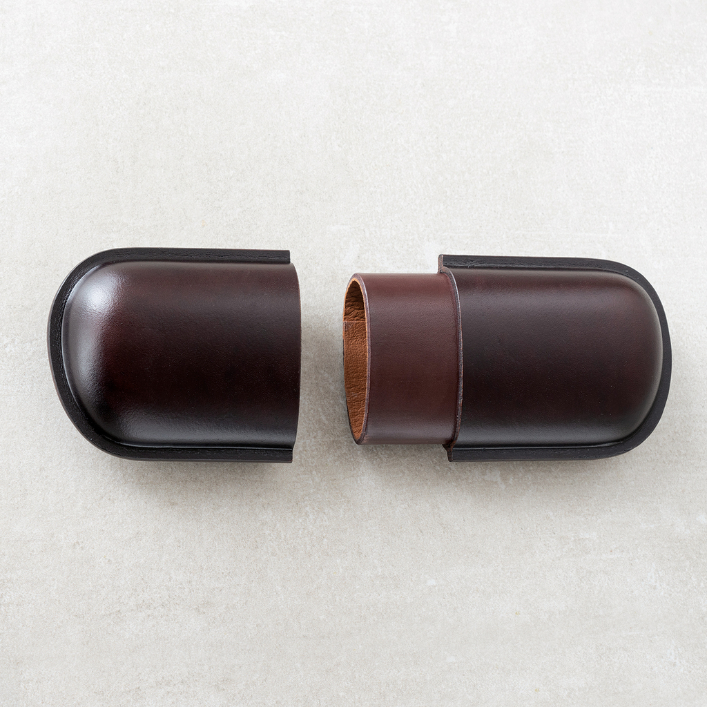 Brillenstecketui aus Leder - 2 Brillenstecketui aus Leder - 2