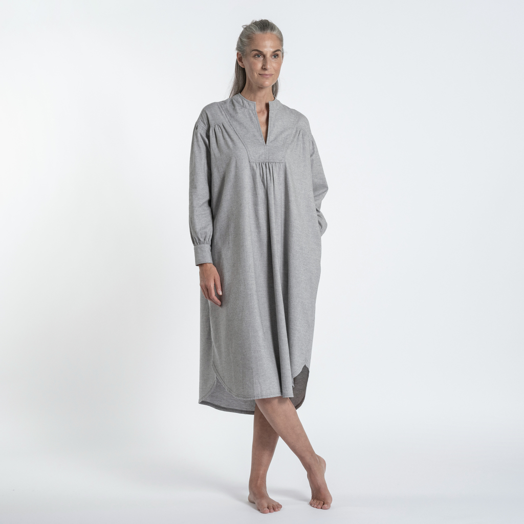 Sunday in Bed X Torquato Nachthemd Hailey Flanell Grau Sunday in Bed X Torquato Nachthemd Hailey Flanell Grau