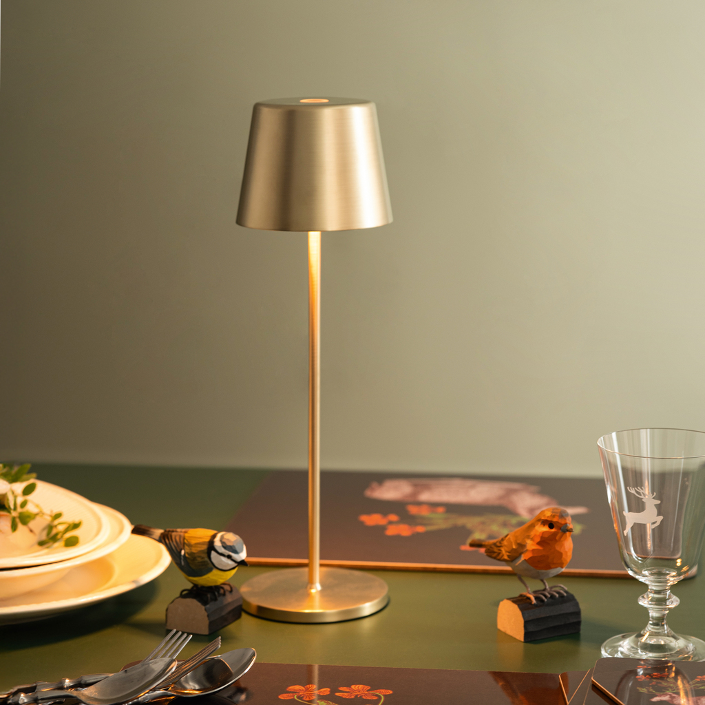 Tischlampe Ferrone Messing 36 cm - 2