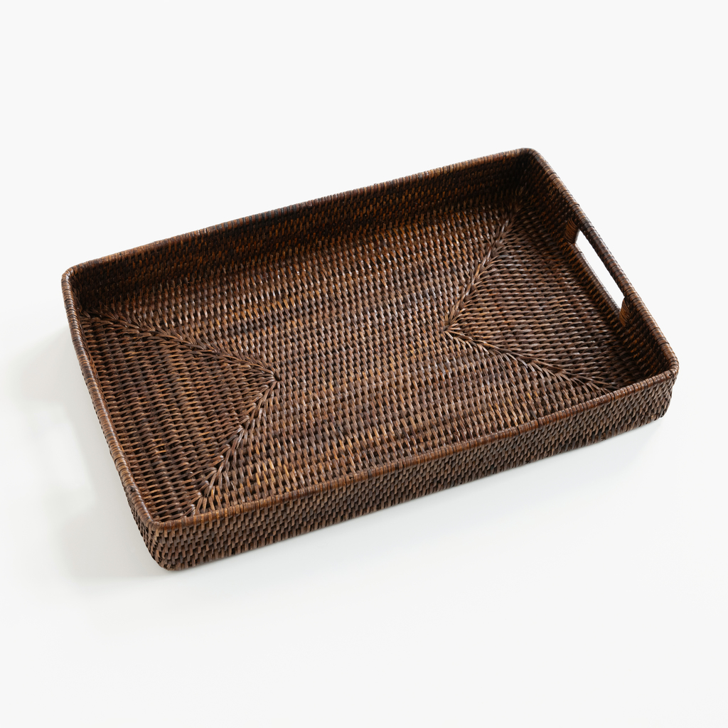 Tablett Rattan Dunkel Tablett Rattan Dunkel