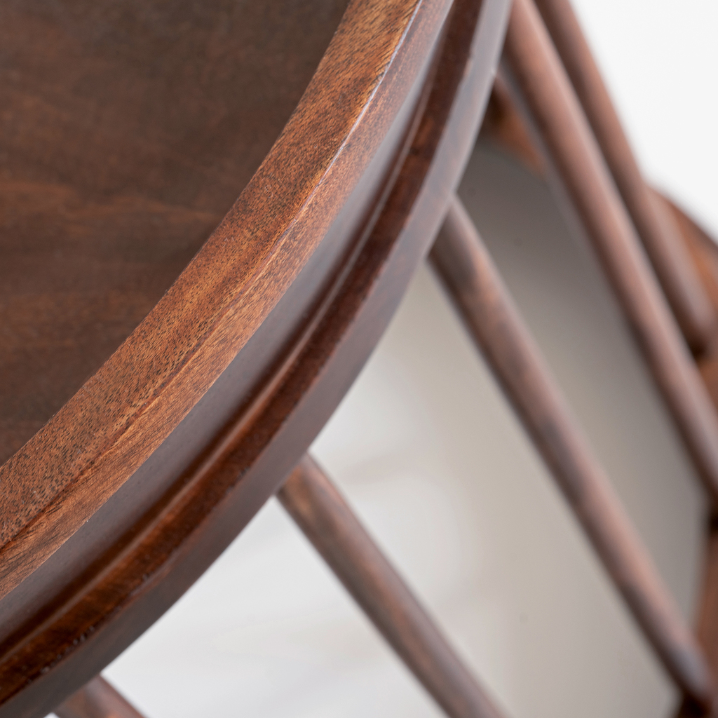 Beistelltisch Cage Mango dunkel gebeizt - 3 Beistelltisch Cage Mango dunkel gebeizt - 3