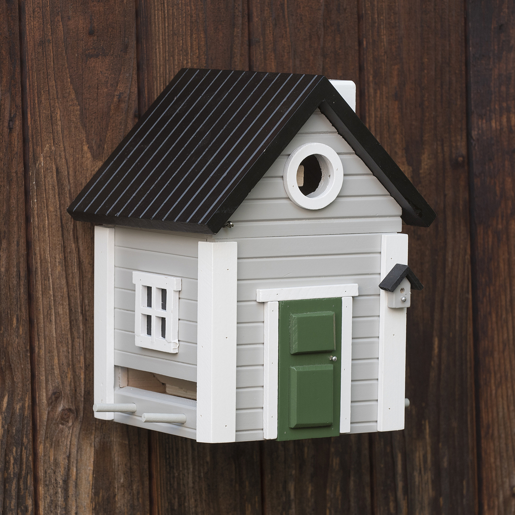 Vogelhäuschen Graues Haus Vogelhäuschen Graues Haus