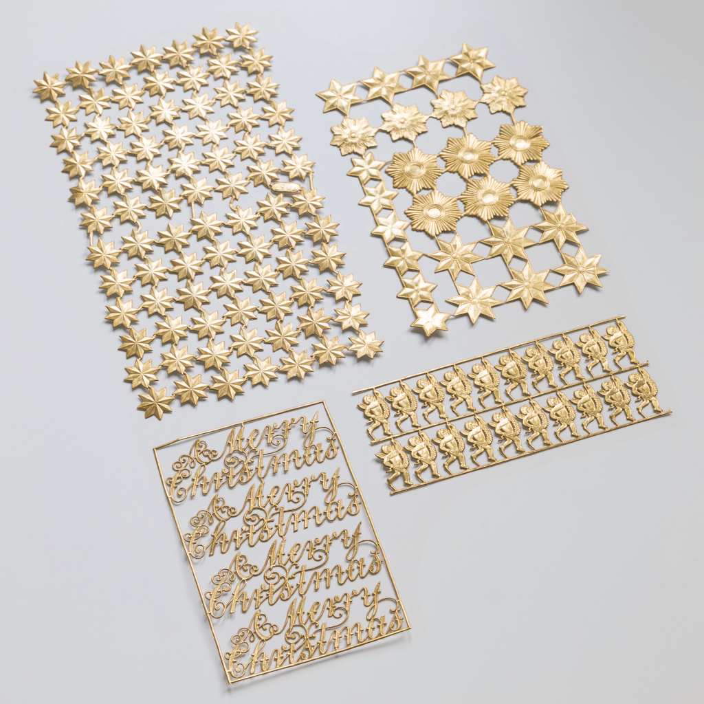 Dresdner Pappen: Goldgeprägte Weihnachtsgrüße Dresdner Pappen: Goldgeprägte Weihnachtsgrüße