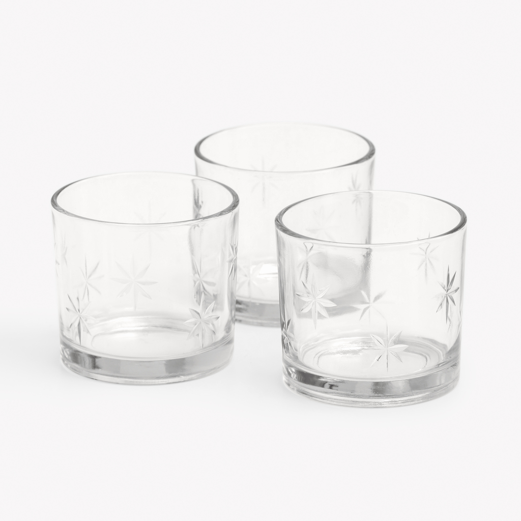 Windlichter mit Sternen 3er-Set