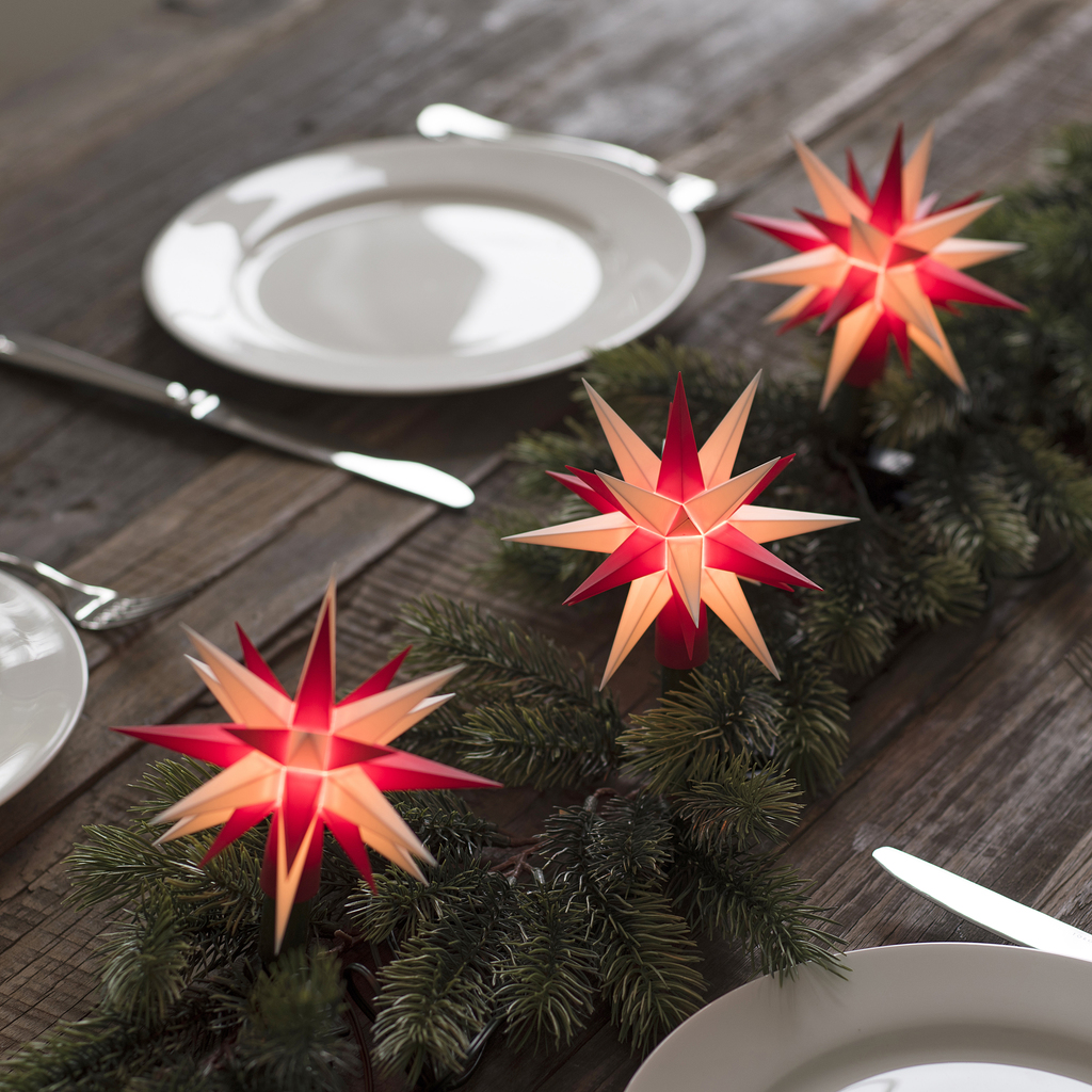 Herrnhuter Sternen-Lichterkette Rot/Weiß Herrnhuter Sternen-Lichterkette Rot/Weiß