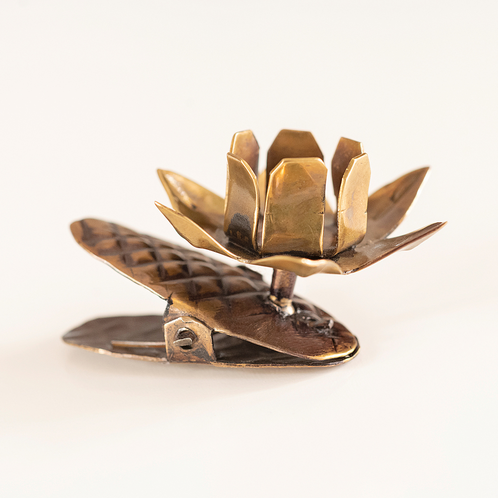 5 Christbaum Kerzenhalter Lotusblüte 5 Christbaum Kerzenhalter Lotusblüte