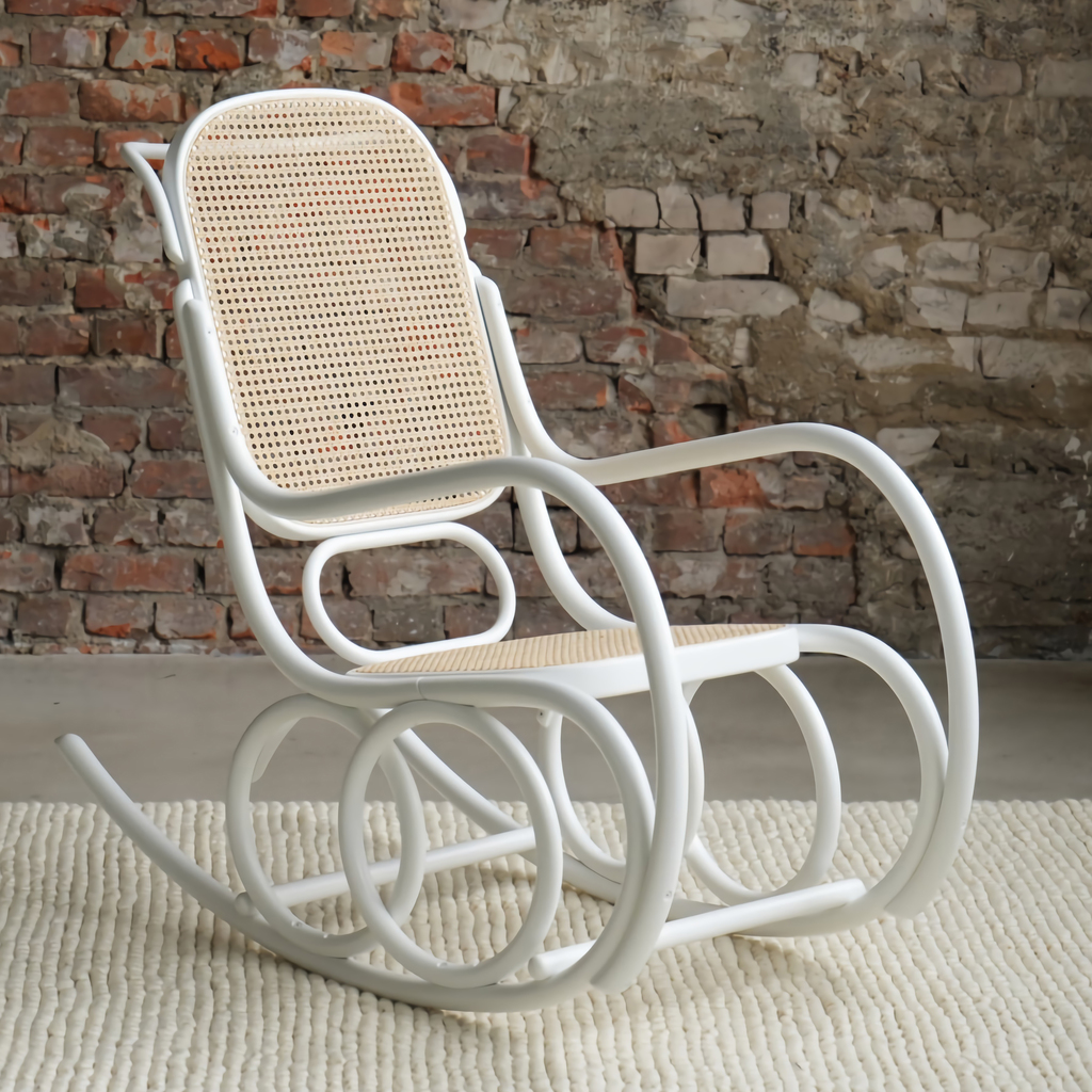 Schaukelstuhl Bugholz weiß - 2 Schaukelstuhl Bugholz weiß - 2