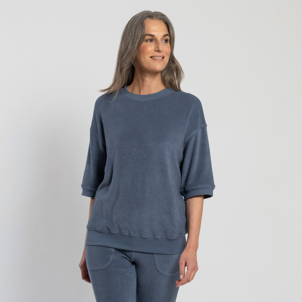 Sunday in Bed X Torquato Shirt Ivy Frottee Dusty Blue S