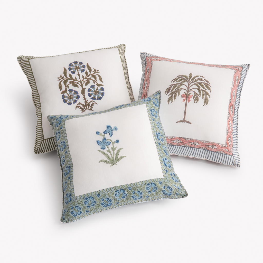 Kissen Blockprint Mughal Palm