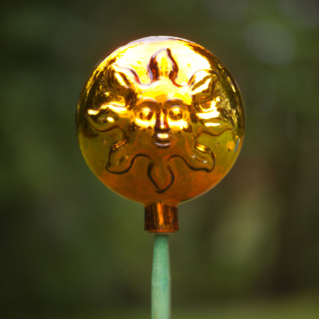 Lauschaer Rosenkugel Sonne/Mond gold - 3