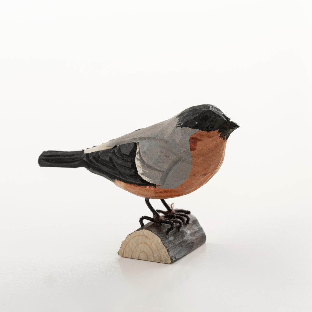Handgeschnitzter Dekovogel Dompfaff