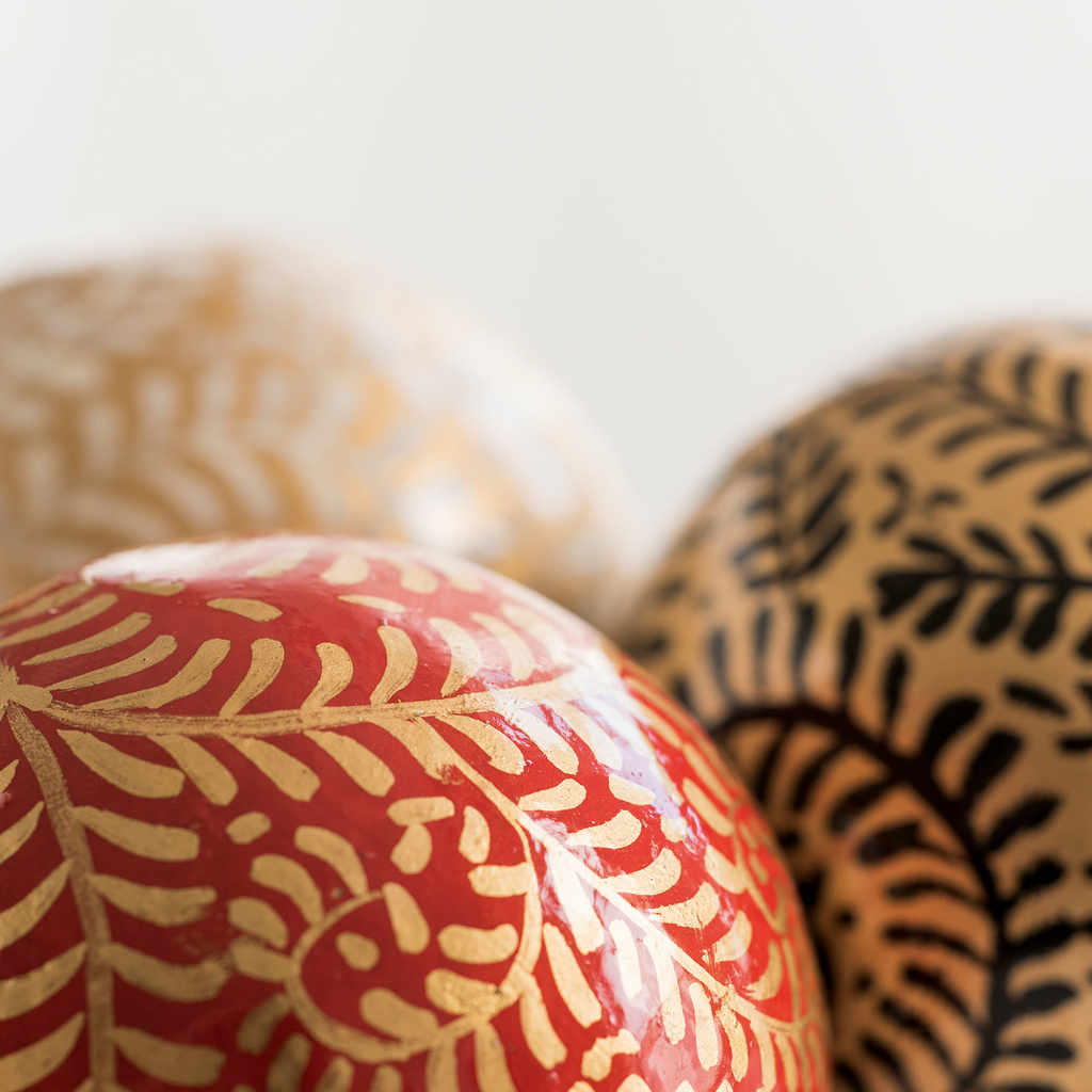 Papiermaché Christbaumkugeln Udhampur - 2 Papiermaché Christbaumkugeln Udhampur - 2