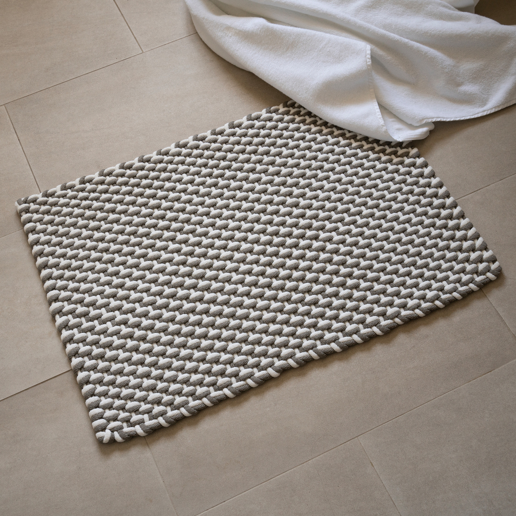 Badematte aus recyceltem PET Grey/White - 2