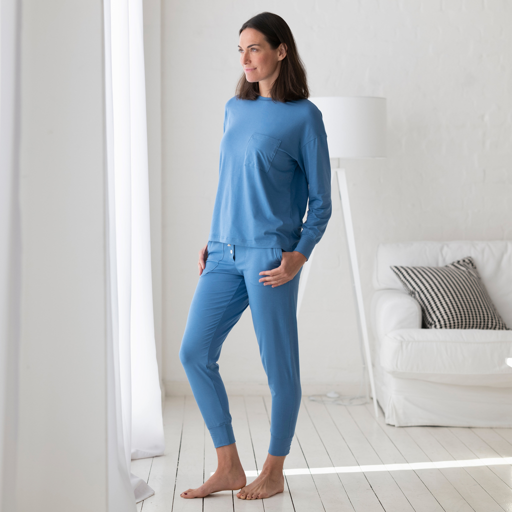 Sunday in Bed X Torquato Langarmshirt Estelle Blau XL - 5