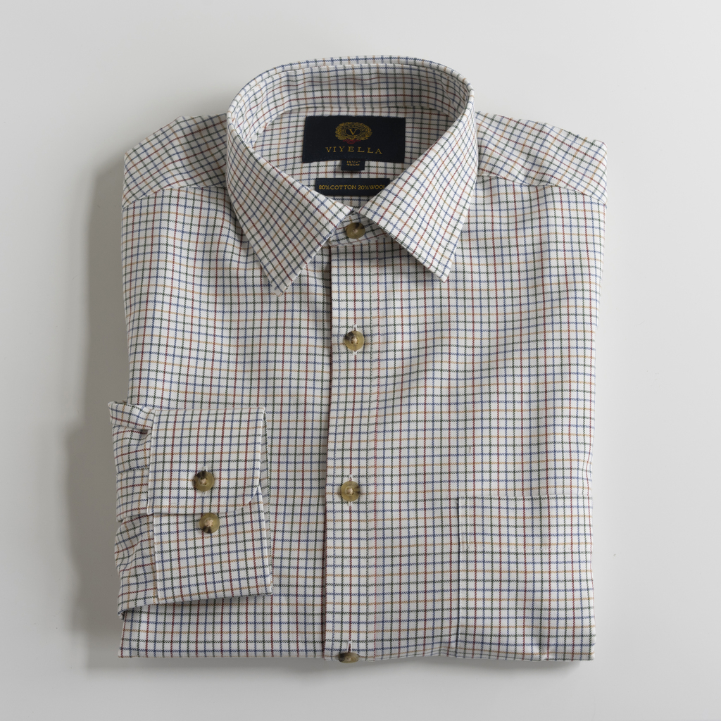 Viyella-Hemd Plum Kleines Karo 41 Viyella-Hemd Plum Kleines Karo 41