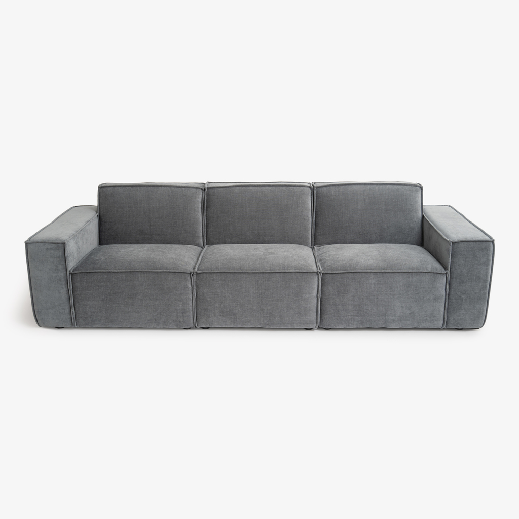 Modulares Sofa Estrade 4-Sitzer Kieselgrau