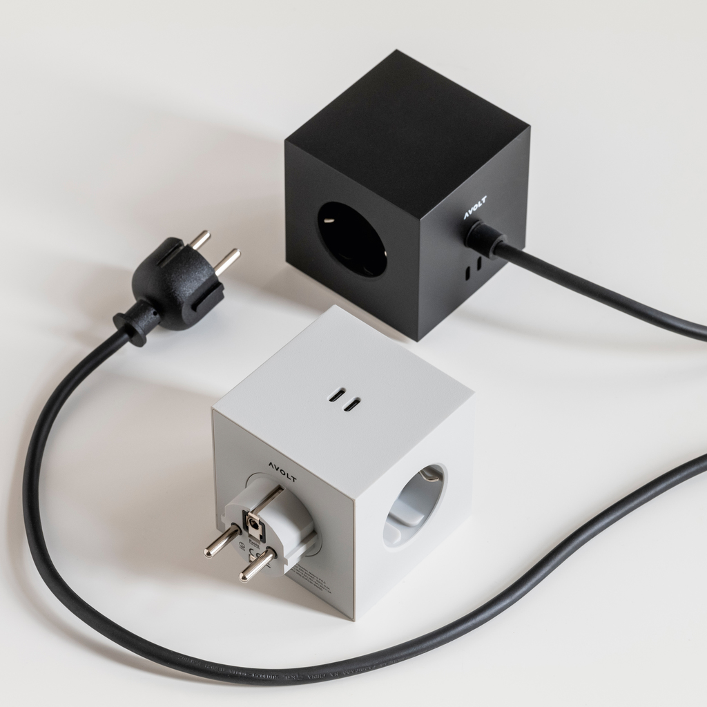 Mehrfachstecker Square 2 ohne Kabel Schwarz - 5