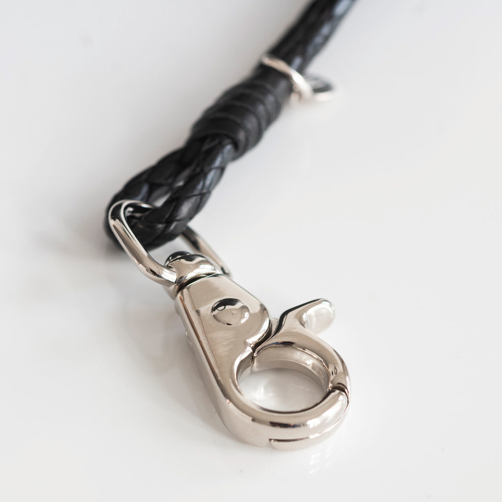 Schlüsselband aus Leder Schwarz - 3