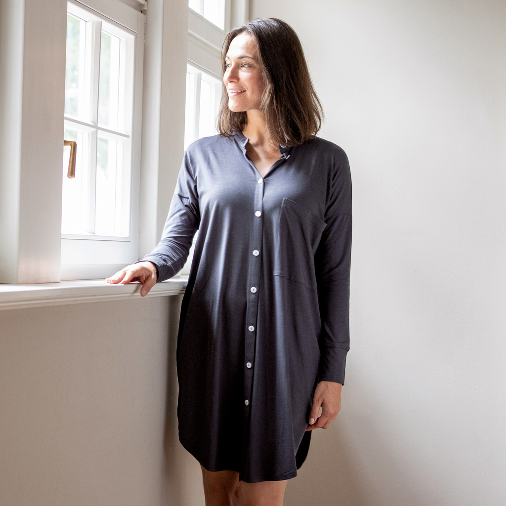 Sunday in Bed X Torquato Nachthemd Gerdi Nearly Black S Sunday in Bed X Torquato Nachthemd Gerdi Nearly Black S