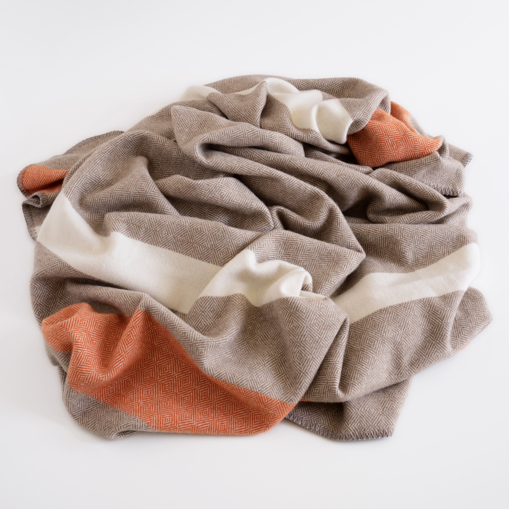 Diamantköper-Wolldecke Terracotta - 3 Diamantköper-Wolldecke Terracotta - 3