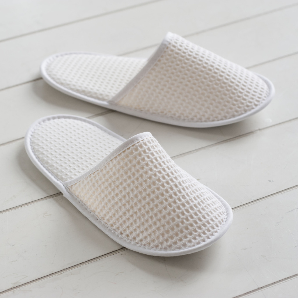 Waffelpiqué Pantoffeln Waffelpiqué Pantoffeln