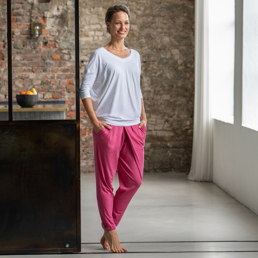 Sunday in Bed X Torquato Pyjamahose Mila lang Fuchsia M - 2