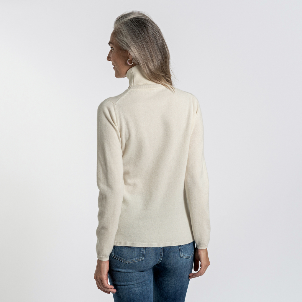 William Lockie X Torquato Rollkragen Kaschmir White L - 2