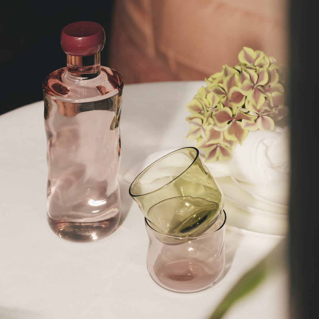 Wasserflasche Paveau Swirl Altrosa