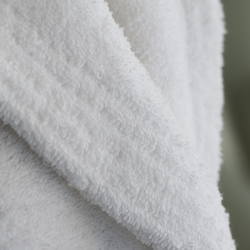 Rhomtuft Frottee-Bademantel weiss M - 4