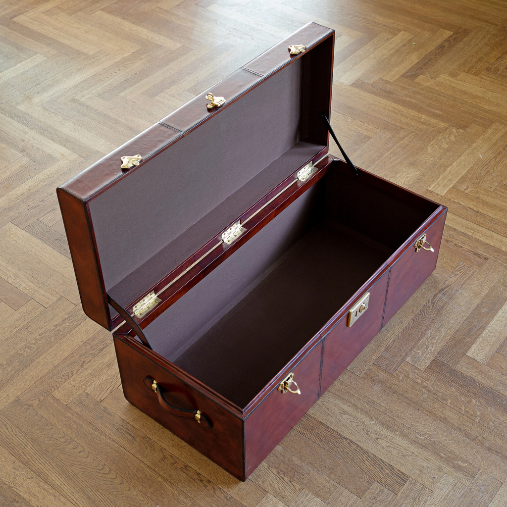 Ledertruhe Posh Braun - 2
