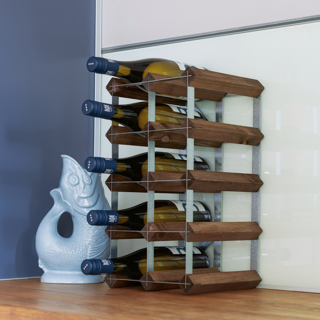 Weinregal 12 Flaschen dunkel Weinregal 12 Flaschen dunkel