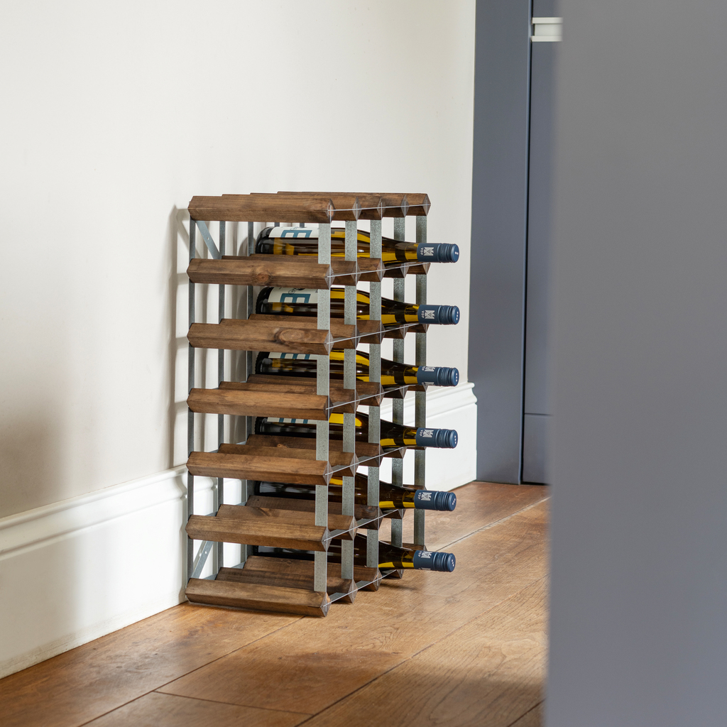 Weinregal 30 Flaschen hell - 4