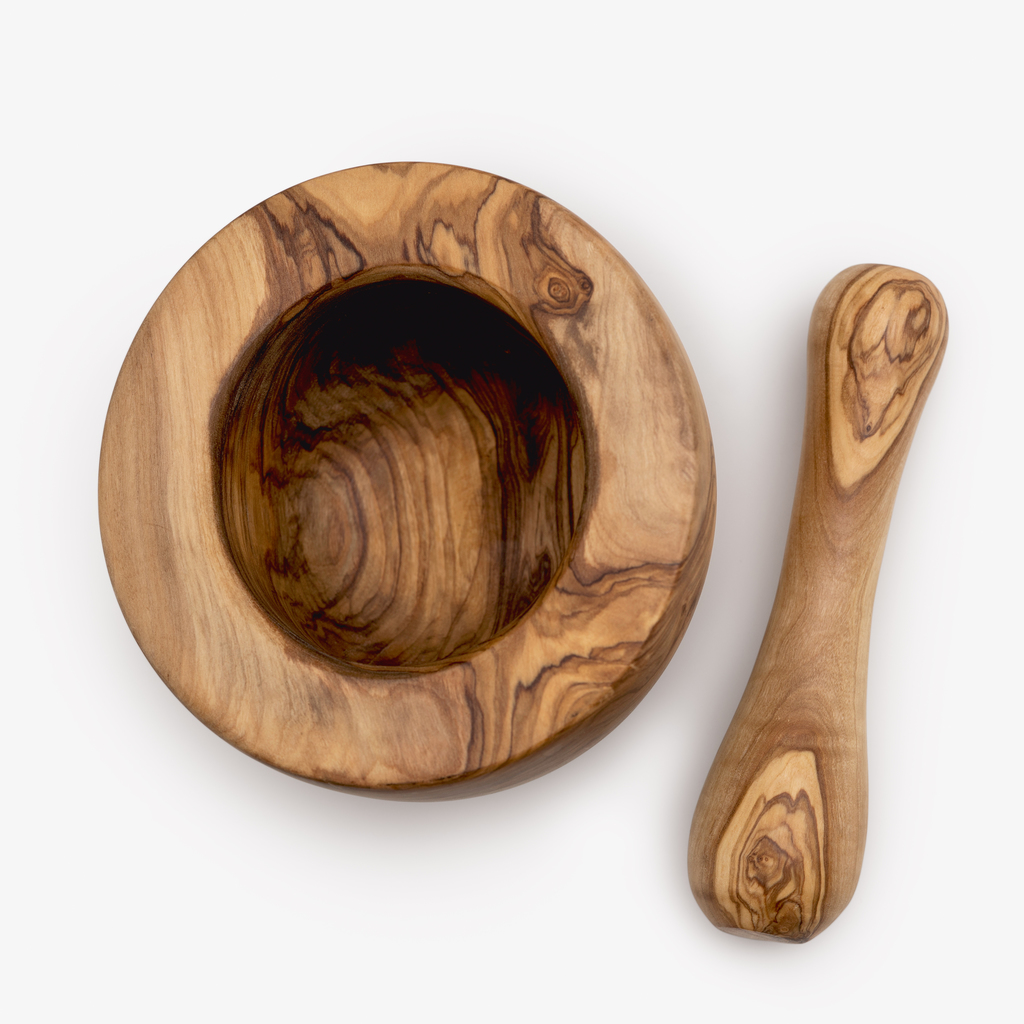 Olivenholz Mörser - 2 Olivenholz Mörser - 2