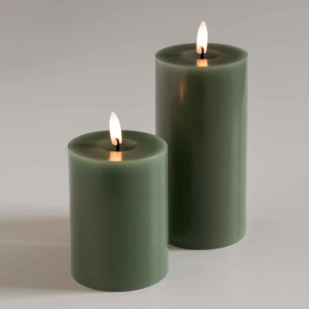 Ester & Erik LED Stumpenkerze Green Soil 10 cm - 2