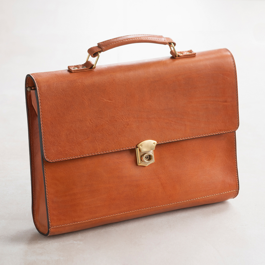 Hammann Aktentasche aus Stierleder Cognac Hammann Aktentasche aus Stierleder Cognac