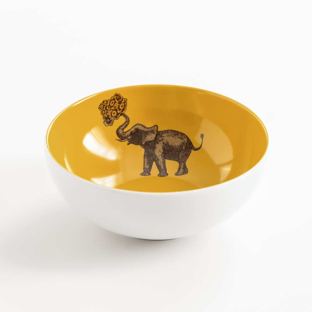 Somerset Müslischale Elefant auf goldgelbem Grund Somerset Müslischale Elefant auf goldgelbem Grund