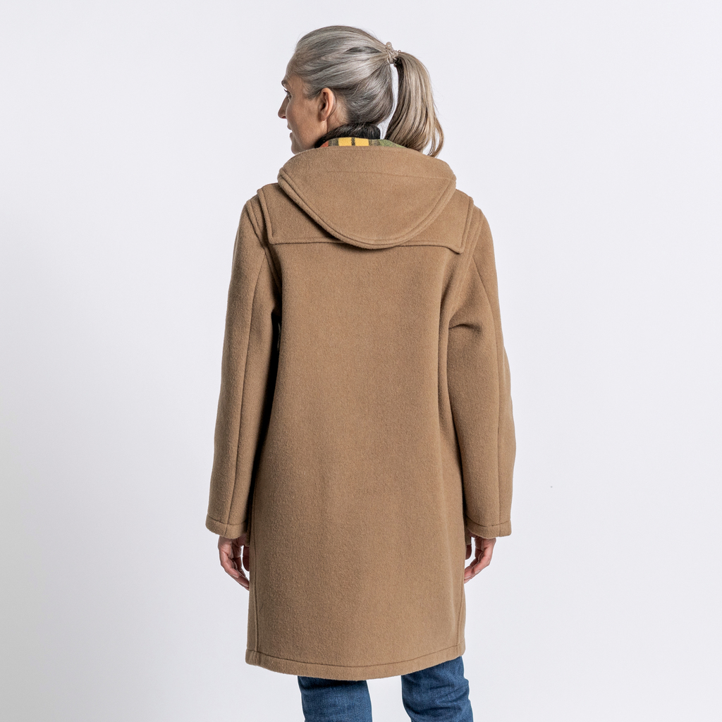 Gloverall Dufflecoat Damen Camel / Buchanan Tartan S - 3
